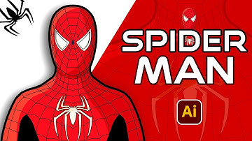 I Created a STUNNING Spiderman Vector Portrait in Illustrator #marvel