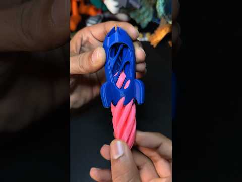 3D Printed Helix Space Rocket(fidget vortex spinner toy), Play with Toys. #3dprinting #fidget #toys