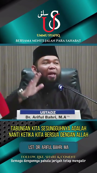 TABUNGAN KITA SESUNGGUHNYA ADALAH NANTI KETIKA KITA BERSUA DNGAN ALLAH#arifulbahri #ustadarifulbahri