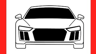 HOW TO DRAW AUDI R8 | EASY CAR DRAWING