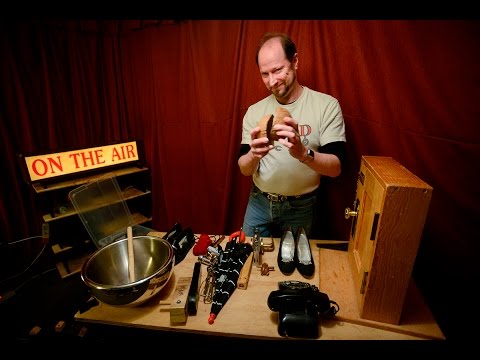 Foley artist shows how sounds effects are made