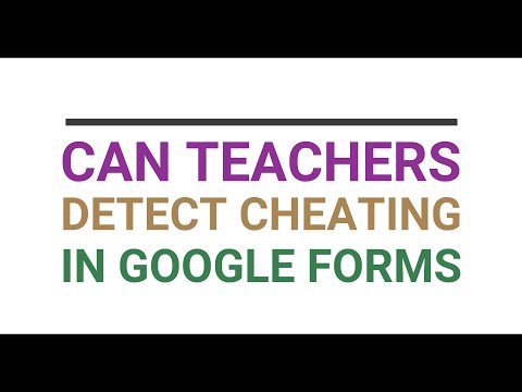 Video: Detecteren Google Forms bedrog?