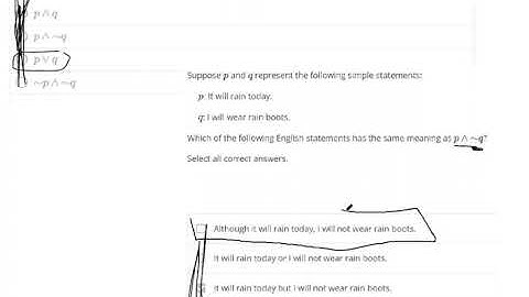 Represent and or not statements in symbolic form and English