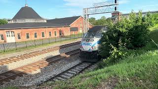 MARC 21 leads the 875 Brunswick Service train with special car at final stop Martinsburg WV