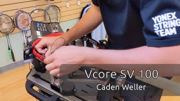 Time Lapse: How to String a Yonex Vcore SV 100 Tennis Racquet (Caden Weller)