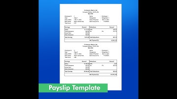 Salary Payslip Template in Google Sheet