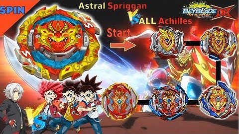 베이블레이드 버스트 다이너 마이트 DB 아스트랄 스프리건 VS 올 아킬레스 배틀 【Astral Spriggan VS ALL Achilles】 Beyblade Burst DB
