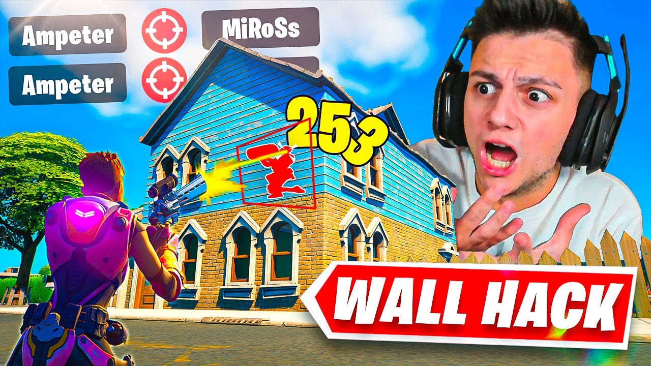 LA PISTOLA CON *WALL HACK* DE FORTNITE | Ampeterby7