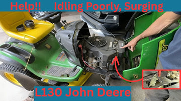 Engine Surging!  23hp kohler Command V-Twin Engine Hunting, Idling Poorly. John Deere L130 Easy Fix.