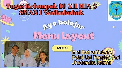 Menu Page Layout - Ms Word