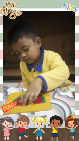 Kegiatan Pembelajaran Sentra Seni TK A PAUD Terpadu An-Nahl Coprayan Subtopik Jenis Buah