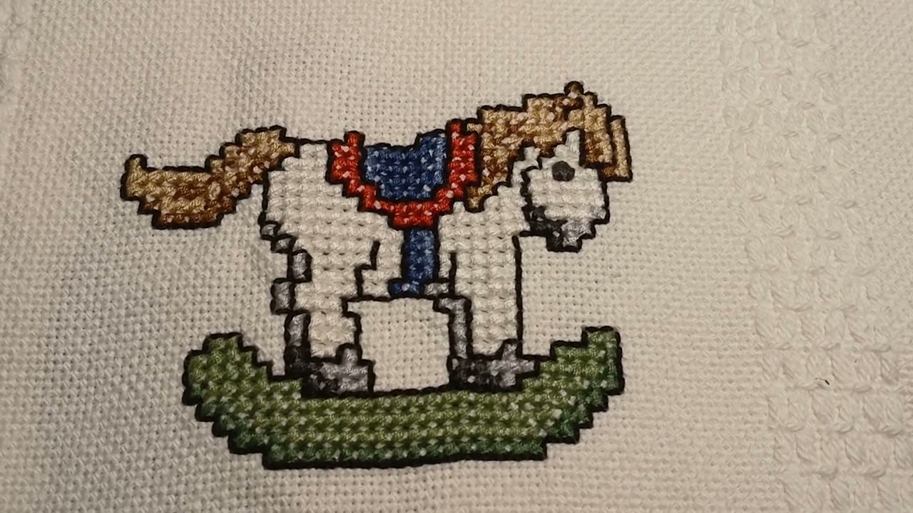 🍼🧑🏻‍🦲🫄🏻🤱🏻🧑‍🍼 Punto de cruz - 1° Motivo colcha de bebé para cuna o cama de 90 - 6 hebras - 4 cuadros