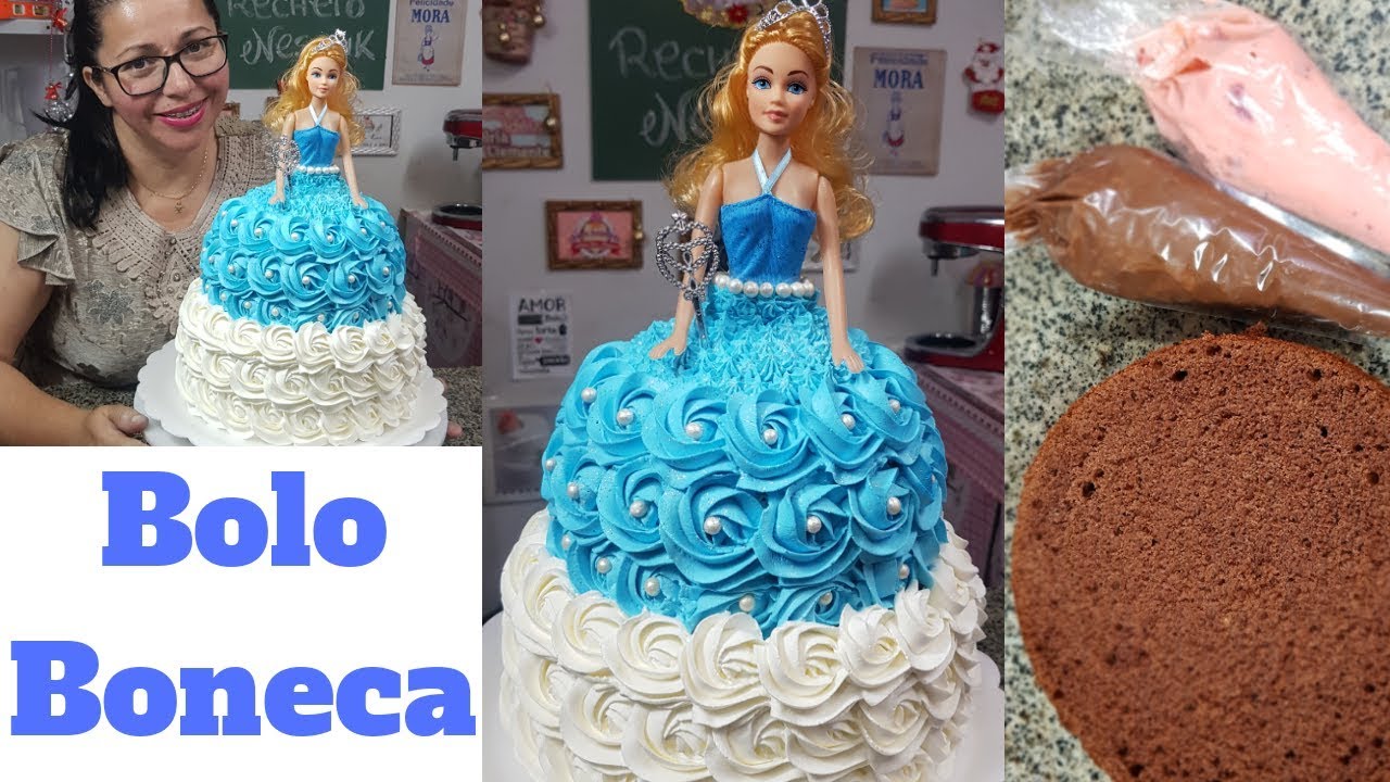 Bolo Boneca - Bolo da Barbie - Comidinhas do Chef