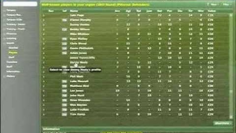 Football Manager 2007 tutorial part 5