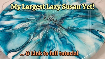 Acrylic Art that SELLS, Largest Lazy Susan #fluidart #acrylicpainting