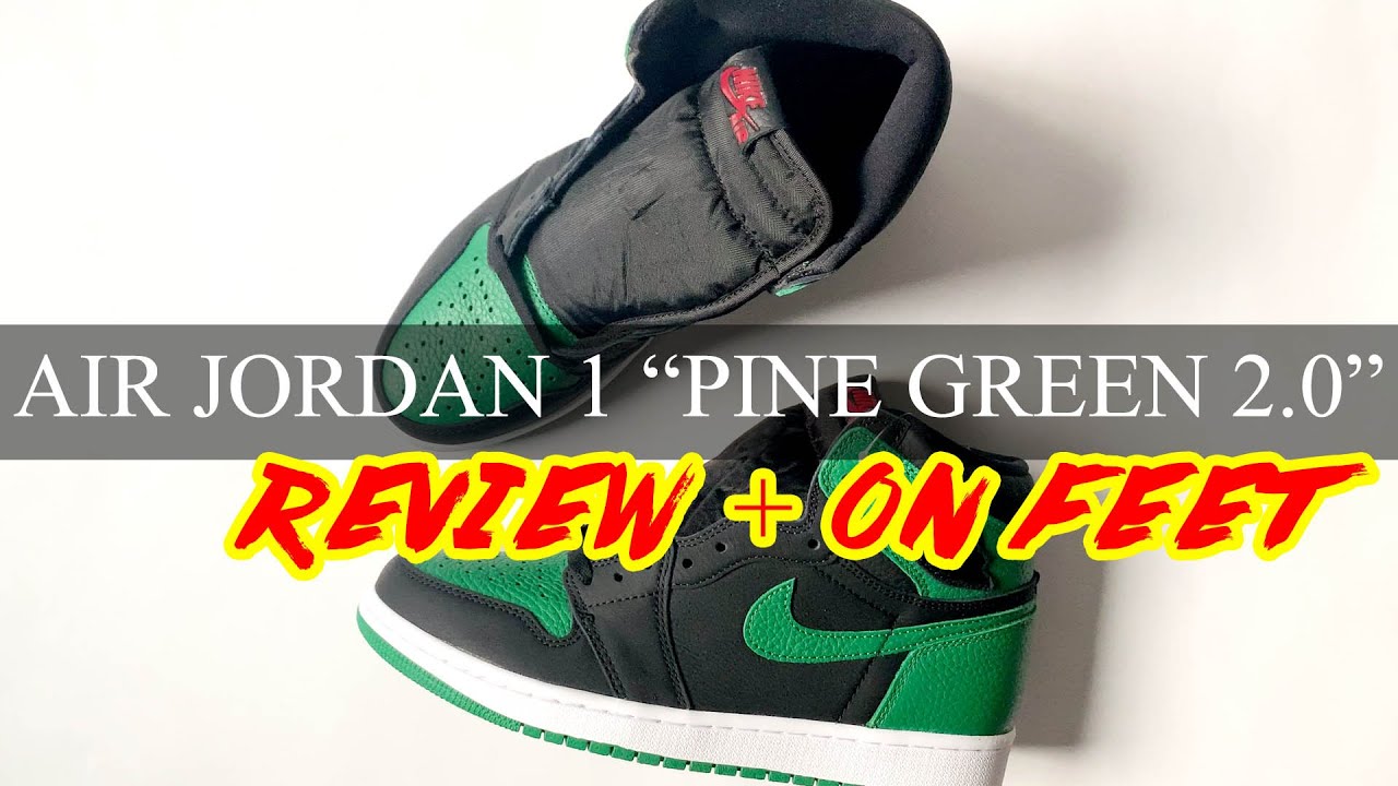 air jordan 1 pine green on feet