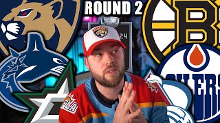 NHL Round 2 Predictions - BOS vs FLA | EDM vs VAN | COL vs DAL