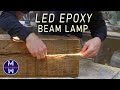 DIY EPOXY LED Floor Lamp from RECLAIMED Beam (+ concrete & 3D printed base)