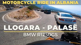 Ride to Palasë from Llogara Pass, Vlorë | BMW R1250GS - 🇦🇱 Albania @MTravelVlog