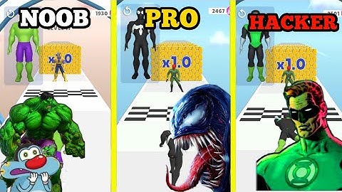 Noob vs pro vs hacker mashup hero oggy, Jack and Bob |