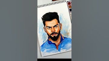 Virat kohli drawing, #shorts #viratkohli #ipl #drawingvideos #art
