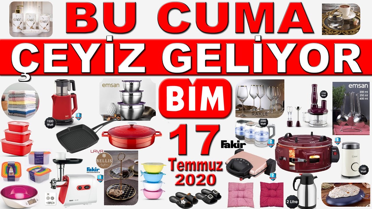 bim ceyizlik cuma bim 17 temmuz 2020 katalogu bim aktuel emsan urunleri bim bu hafta cuma youtube