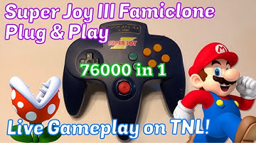 Super Joy III Famiclone Plug and Play, 76000 in 1 Nintendo Gameplay - Emceemur