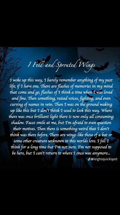 I Fell and Sprouted Wings 🖤 #fyp #poetry #spooktober #halloween