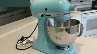 My new 🥳 KitchenAid Artisan Series 5 Quart Stand Mixer!!! in Mineral Water 💦