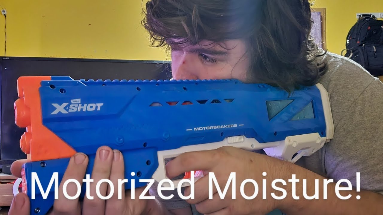 Pistolet à Eau Motorisé XSHOT Hydra Pulse – Recharge Rapide 1s, 650ml, Portée 9m, Batterie Intégrée, Bataille D’eau