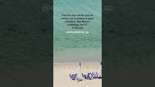 Aguas cristalinas en el Mar Menor