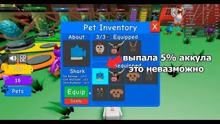 Chicken Simulator 2 3% выпала 5% аккула из яйца