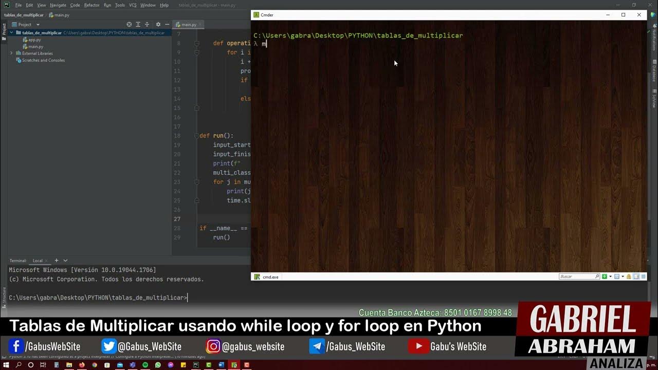 Tablas de Multiplicar usando while loop y for loop en Python YouTube