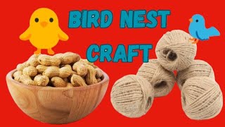 || Bird Nest craft IDEA || Peanut shell and jute craft  ||