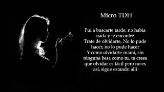 Micro TDH - No Te Dejé Sola [Letra]