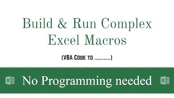Build & Run Complex Excel Macros | VBA Code to Part 1 | Excel VBA in Hindi