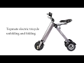 Topmate electric tricycle unfolding and folding
