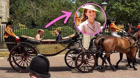 Princess Catherine arrives at WINDSOR CASTLE for French State Visit 🩷