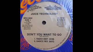 Juice Technology 1986 Don't You Want To Go Resimi