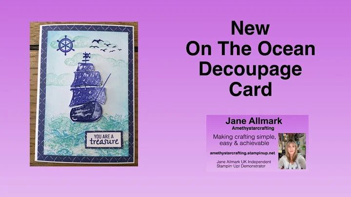 New On The Ocean Stampin' Up! decoupage card witho...