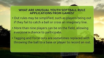 What Are Unusual Youth Softball Rule Applications From Games? - Softball Basics and Beyond