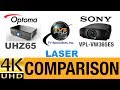 Optoma UHZ65 4K DLP Laser Projector vs Sony VPL-VW365ES True 4K SXRD Projector