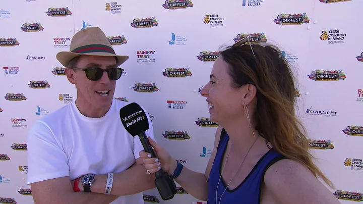Rachel Horne and Rob Brydon Backstage at CarFest S...