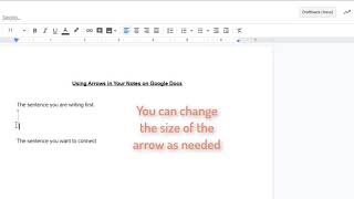 Using Arrows in Google Docs