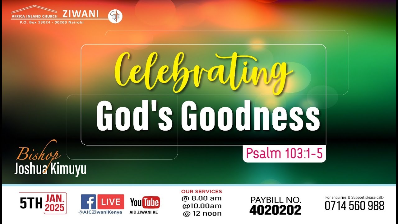 CELEBRATING GOD'S GOODNESS. (PSALM 103:1-5) - YouTube