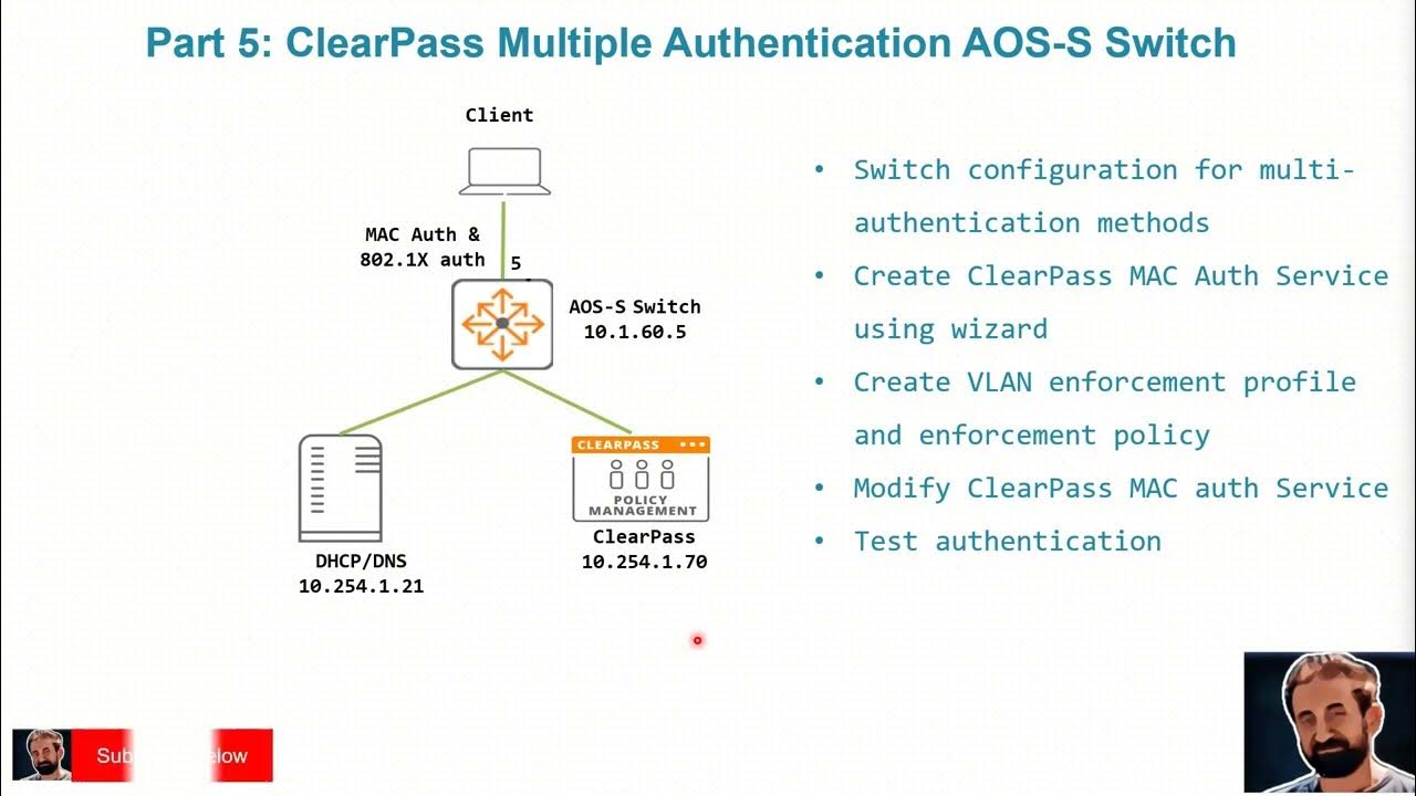 Aruba ClearPass Training Part 5 AOSS multiple Wired authentication