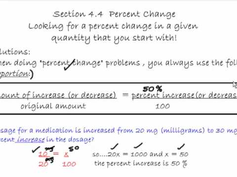Percent Increase or Decrease