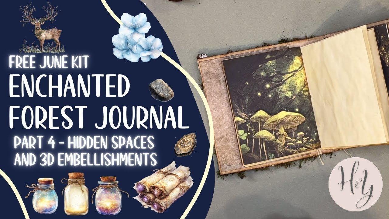 Enchanted Forest Mini Junk Journal Part 4 - Hidden spaces and Pieces that POP