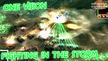Fighting in the Storm : One Vision MOD , C&C 3 : Kanes Wrath , 2v3 Vs Brutal Ai , Multiplayer
