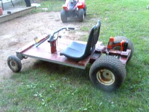 Wooden gokart powered by black and decker!!! - YouTube